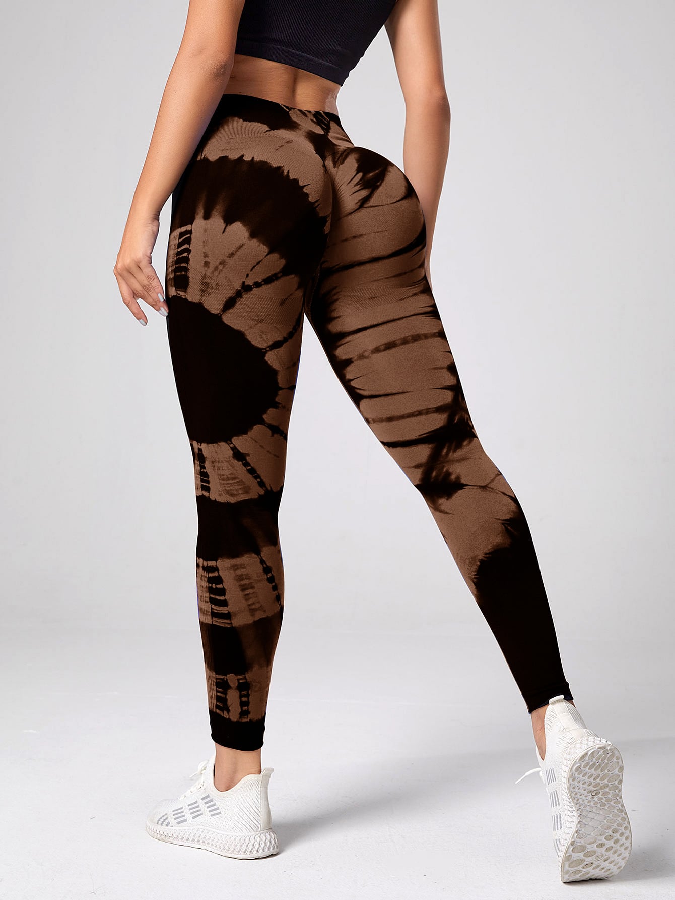 Nahtlose Leggings für Frauen Fitness Yoga Hosen hohe Taille Krawatte Färbung Legging Workout Scrunch Butt Lifting Sport Gym Strumpfhose Frau