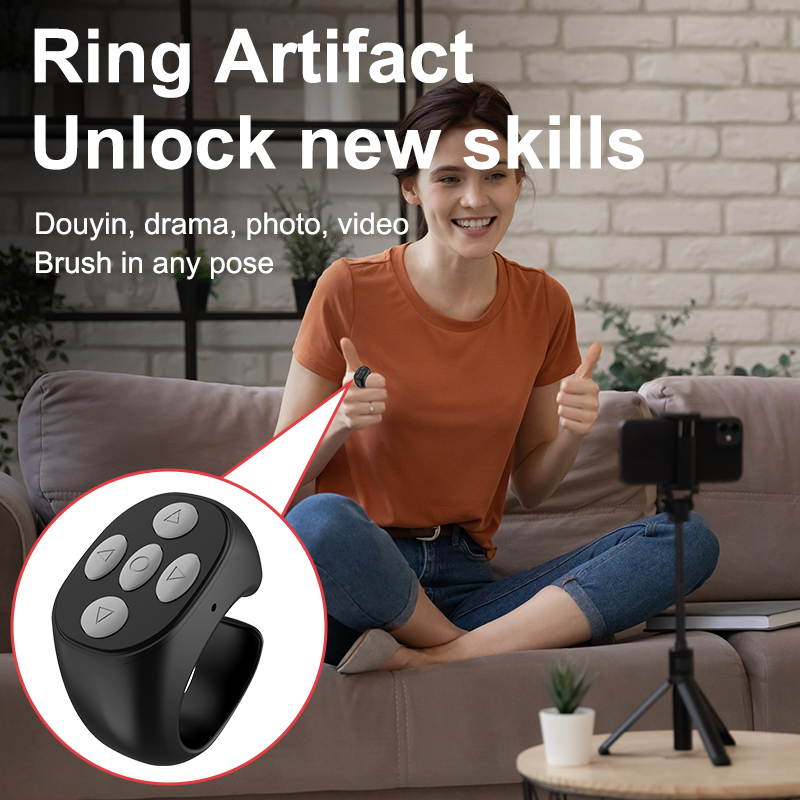 Spazzola pigra per selfie Bluetooth senza fili Video breve vita Nuovo anello di controllo remoto Controller Bluetooth per telefono cellulare