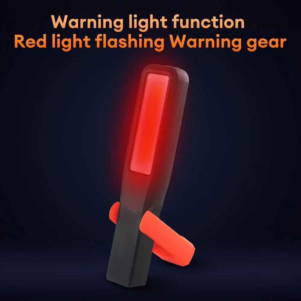 Portable COB LED Work Light Car Garage Mechanic Lamp Type-C Charging Flashlight Magnetic Torch Emergency Light Warning Lighting