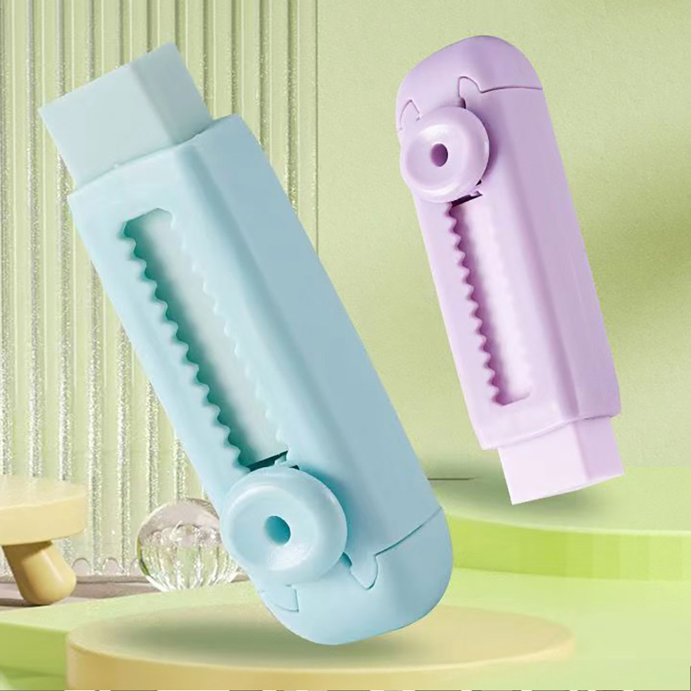 Creative Retractable Push Pull ยางลบนักเรียนเขียนแก้ไขเครื่องเขียนเครื่องเขียนโรงเรียน