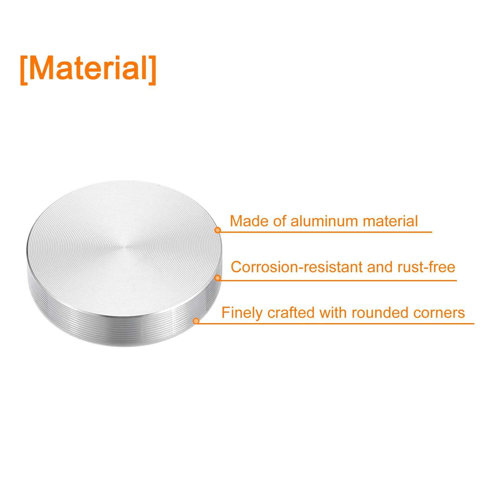 8 pz 30/40/50/60mm Diametro Disco In Alluminio M6 M8 M10 Filettatura di Forma Rotonda Tavolo In Vetro Cerchio Disco Top Adattatore Hardware