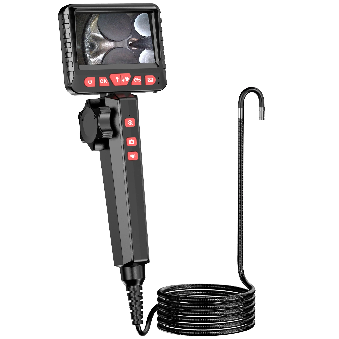 1080P Auto Reparatur Endoskop dreh Endoskop für Auto 6 MM/8,5 MM 180 Grad Lenkung Inspektion Objektiv mit 8 LED Tragetasche IP67