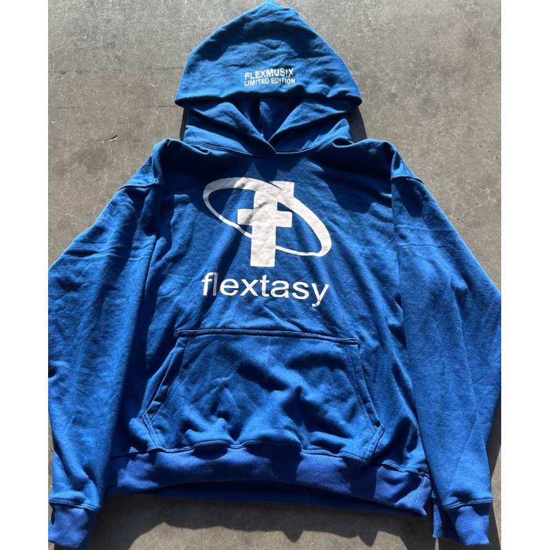 Модная толстовка в стиле Харадзюку 2000-х годов с принтом, повседневная готическая синяя уличная одежда Klein, унисекс, новая модная толстовка в стиле хип-хоп, одежда больших размеров