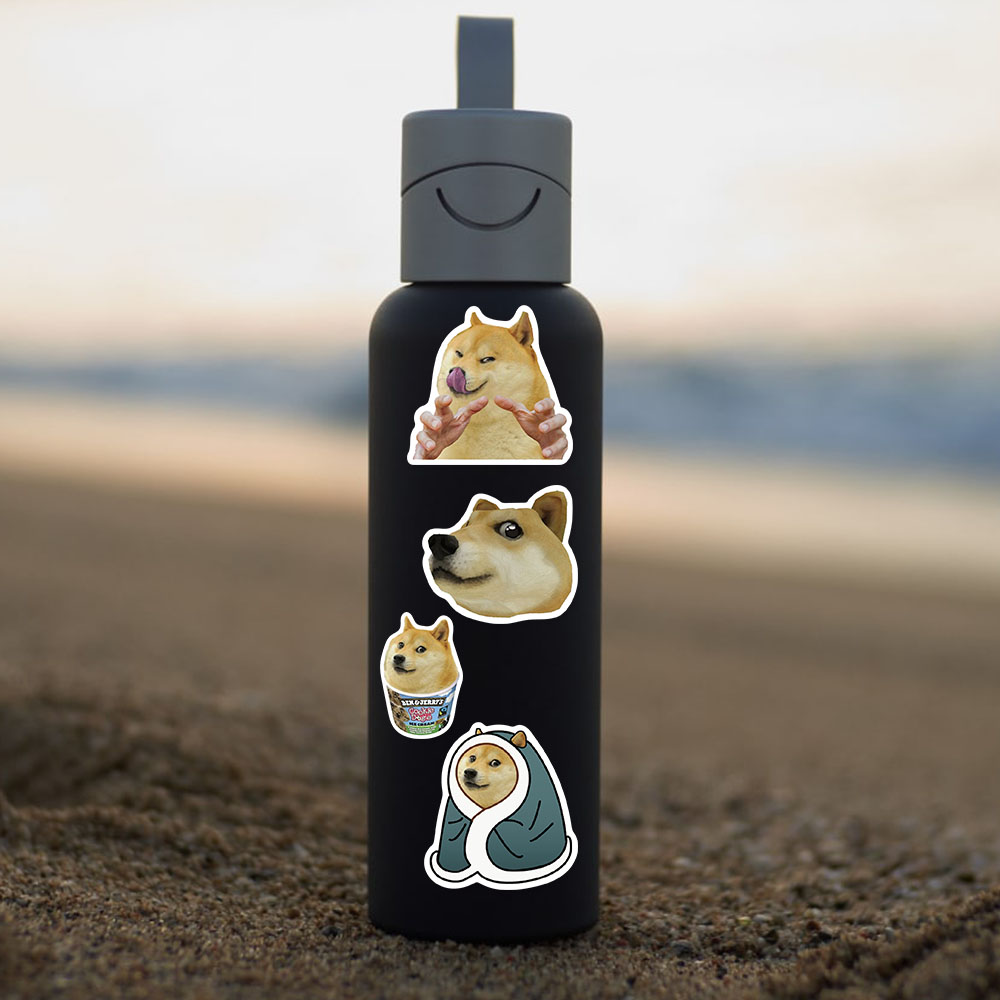 10/50 pçs engraçado cão meme adesivos decalques crianças brinquedos portátil telefone motocicleta bagagem carro geladeira guitarra bicicleta adesivo à prova dwaterproof água