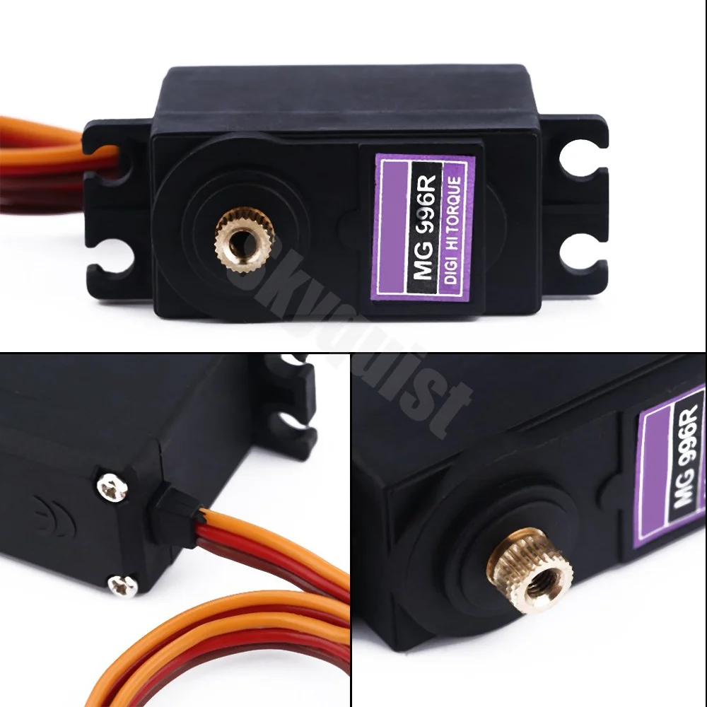 Servos numériques MG995 MG996, 4 pièces/lot, 13KG 15KG, tout engrenage métallique pour voiture JR modèle RC hélicoptère bateau Arduino UNO, bricolage, vente en gros