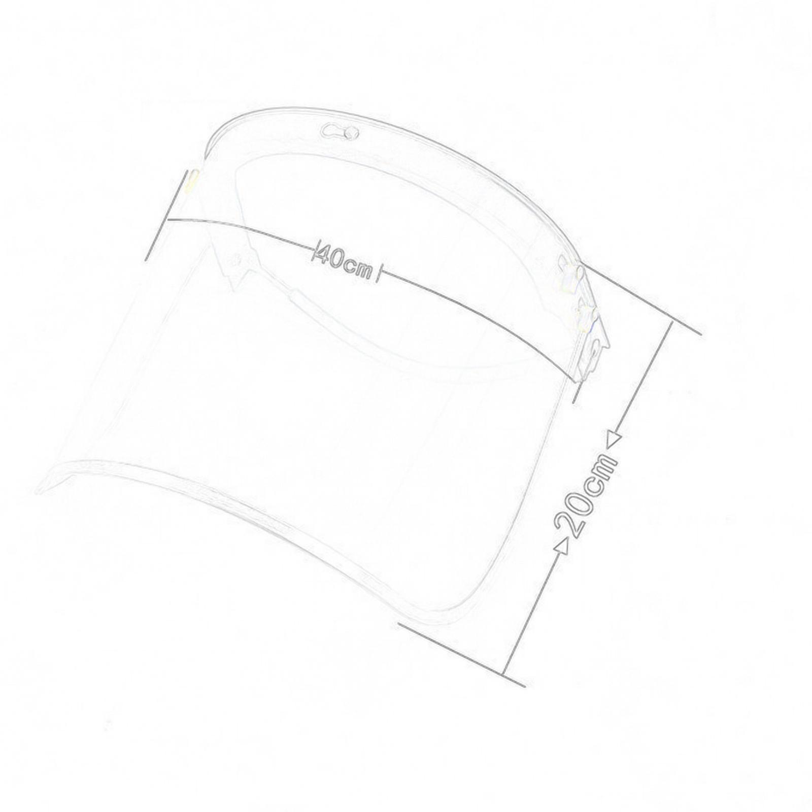 Visera de PVC con soporte y cara de repuesto, Protector de sombrero duro, accesorio resistente para recortar jardín o tala