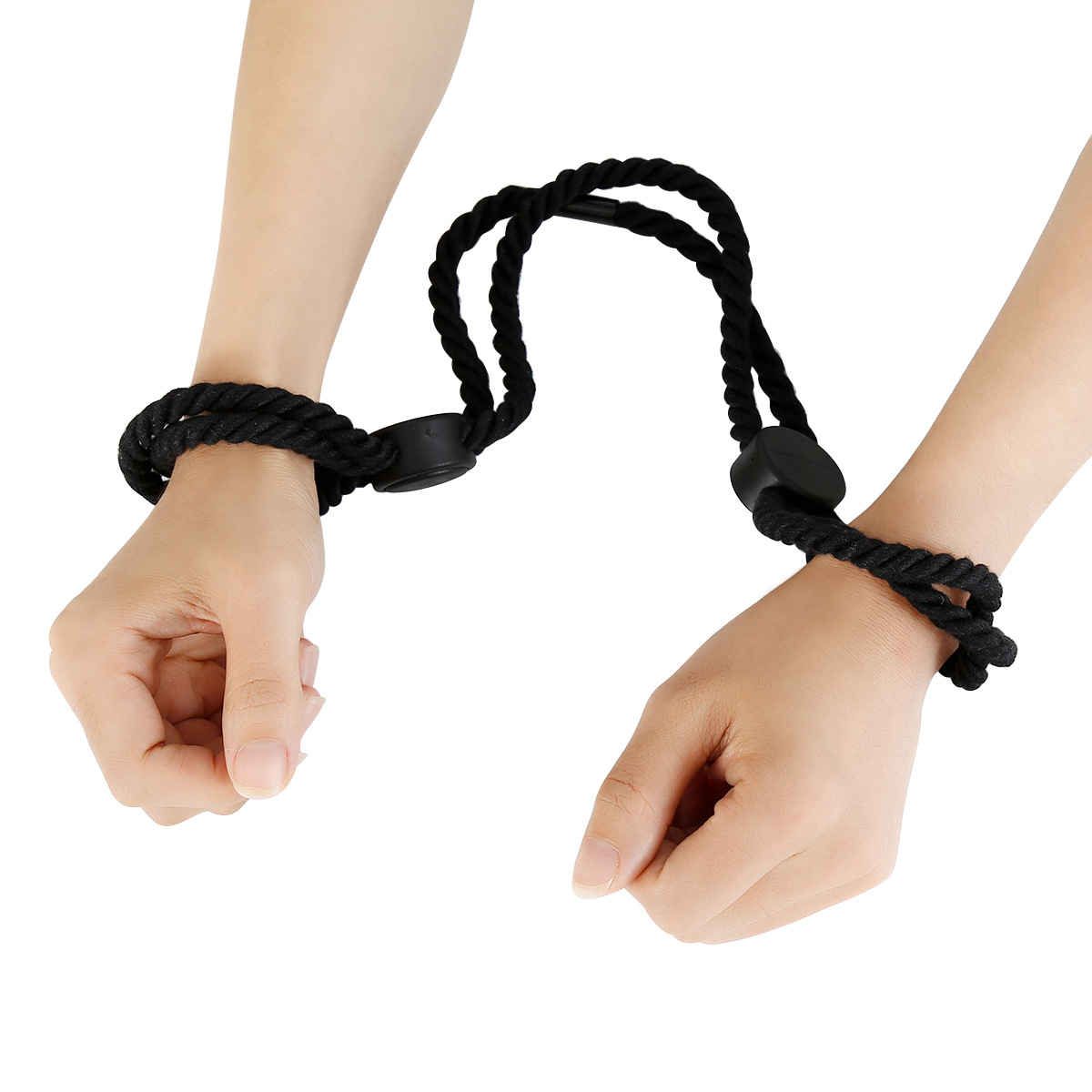 Menottes et manchettes de jambes en corde de coton, fournitures multifonctions auto-collantes adaptées aux fêtes de jeux, accessoires de scène de jeu de rôle