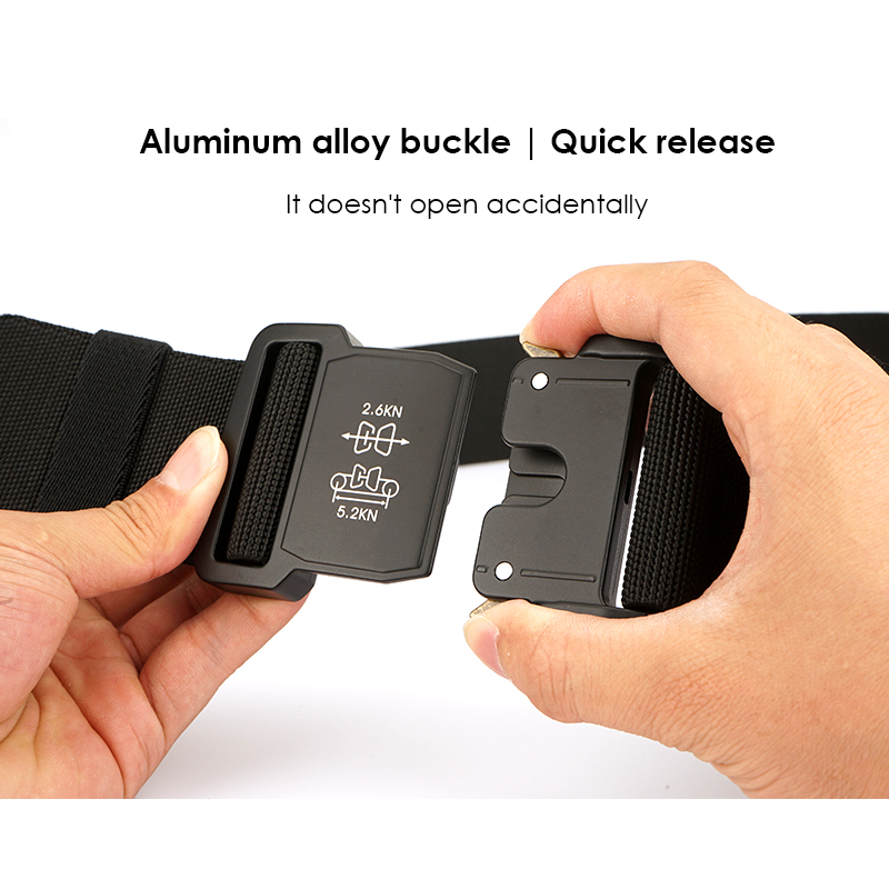 VATLTY 5cm / 2in Cinturón Elástico para Hombre Hebilla de Aluminio Cinturón Ancho Ligero Cinturón Táctico Militar Faja Casual Gris Hombre