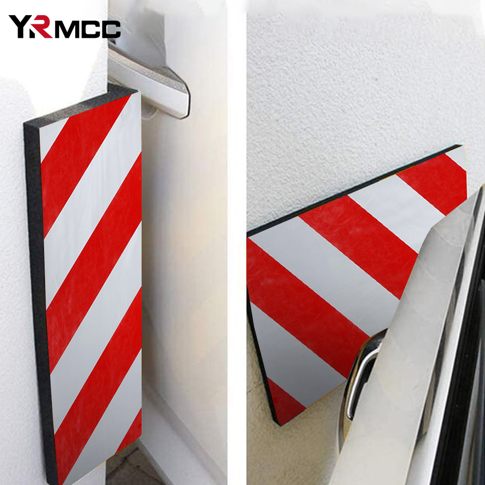 4PCS Garage Wall Protector Car Door Bumper Foam Parking Protector Exterior Anti-collision Adhesive Scratch Adhesive Warning Sign