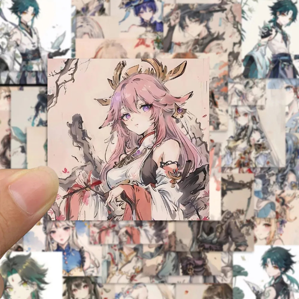 10/30/62 個ヴィンテージ漫画原神インパクトステッカーデカール装飾荷物スクラップブッキングラップトップ防水レトロゲームステッカー