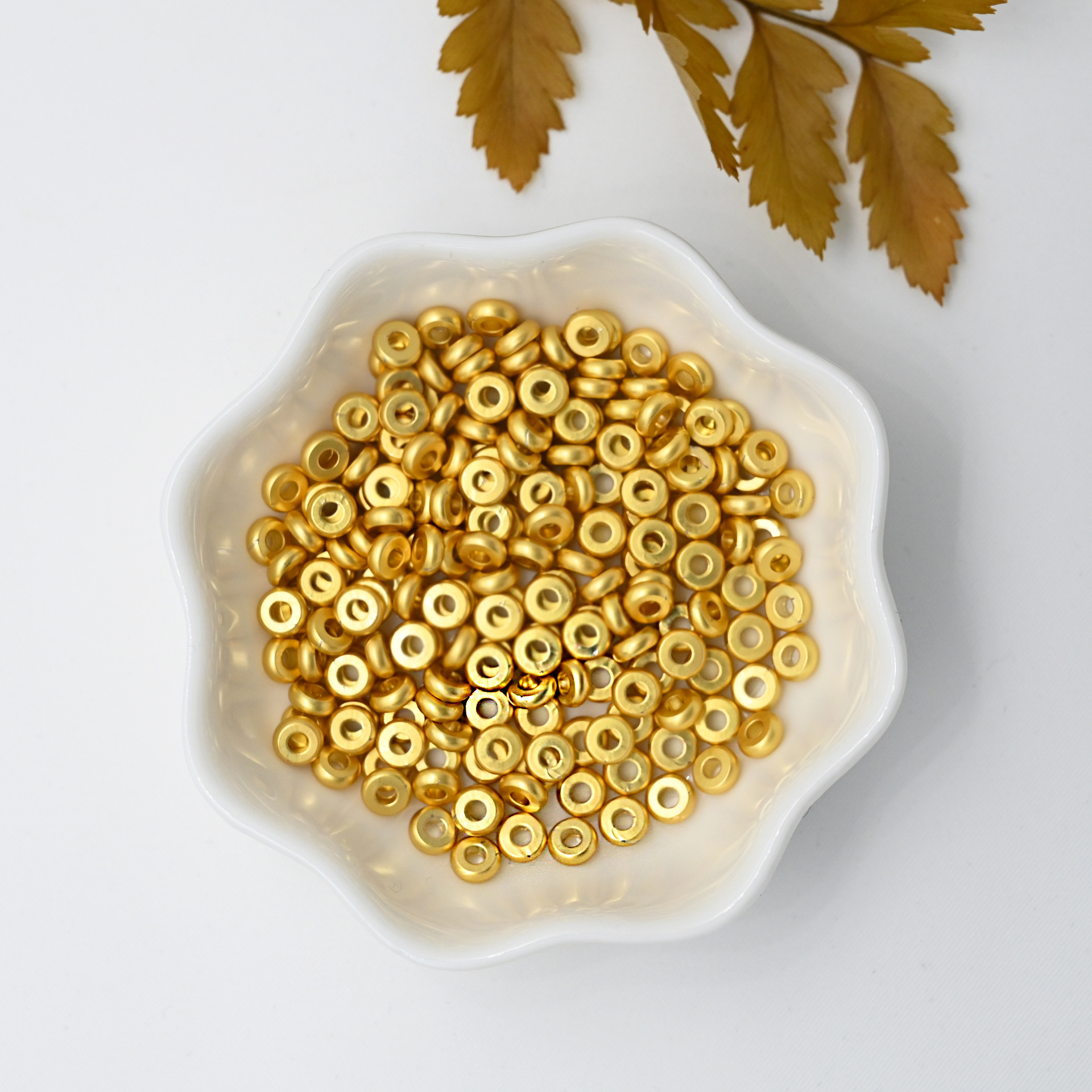 14 K/18 K ゴールドメッキ 10-30 個 3/4/5/6/8 ミリメートルスペーサービーズ DIY ネックレスブレスレットジュエリーメイキング用品アクセサリー卸売