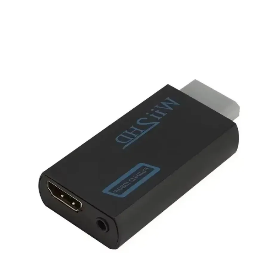 Xikcu 1080p full hd wii para hdmi adaptador conversor compatível wii 2 3.5mm jack cabo de áudio e vídeo 720p para pc hdtv monitor display
