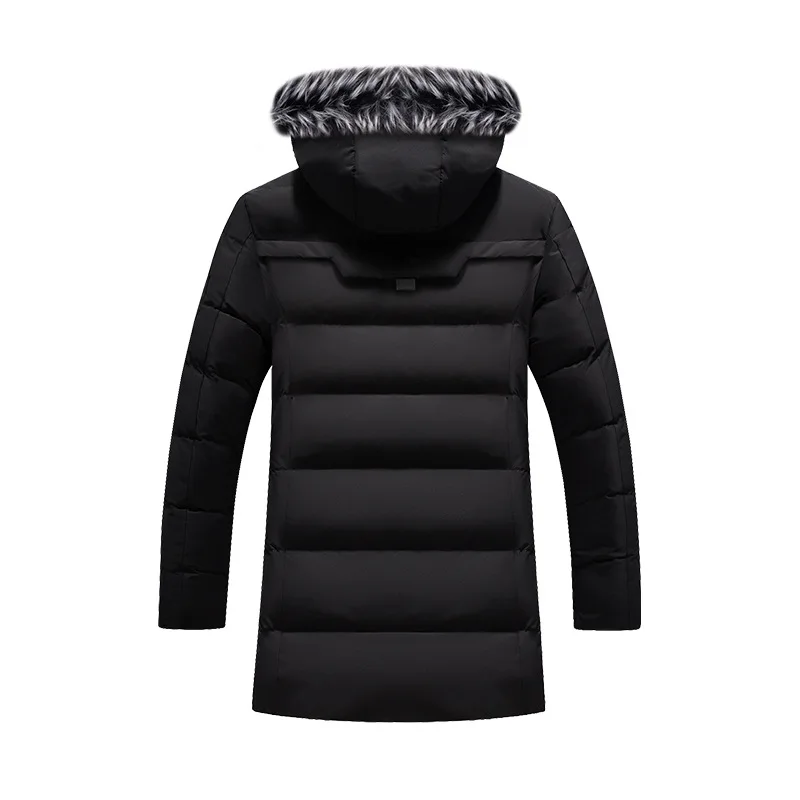 Mannetje Stevige Katoenen Bovenkleding Heren Dikke Fleece Winterjas Mode Bont Capuchon Warme Cooton Parka Windjack Plus Maat 6xl