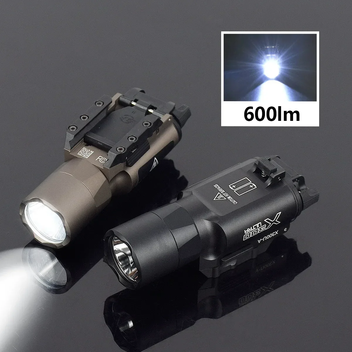 Pistola táctica Surefire X300 X300U X300UH-B XH35 X300V, luz de explorador, arma, linterna, Rifle, linterna estroboscópica para caza