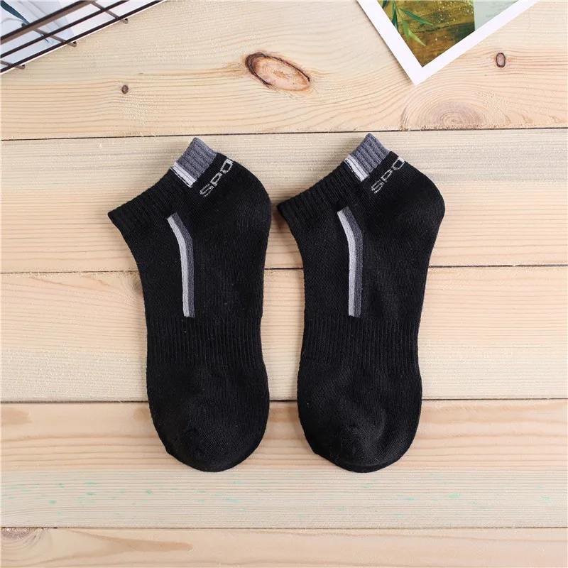 5 pares para mujeres y hombres calcetines de tubo bajo de moda Casual moda para mujer transpirable y encantador con patrón de barra más vendidos