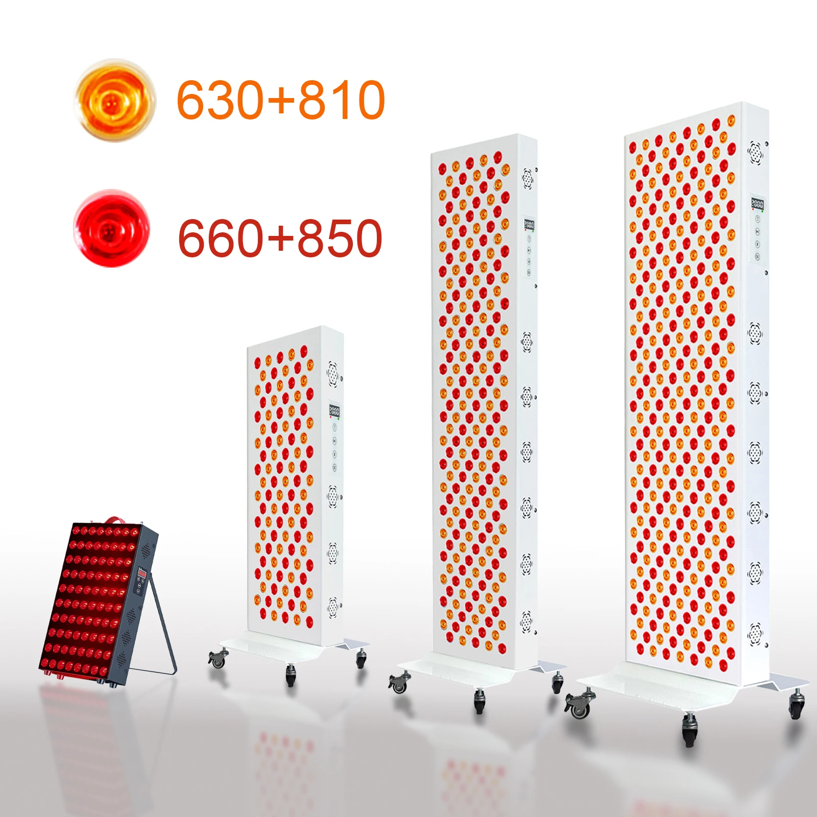 Không Nhấp Nháy Thấp EMF Đỏ Liệu Pháp Ánh Sáng Đèn 630nm 660nm Gần Đèn Hồng Ngoại Trị Liệu 810nm 850nm Toàn Thân, ánh Sáng Đỏ Trị Liệu Bảng Điều Khiển