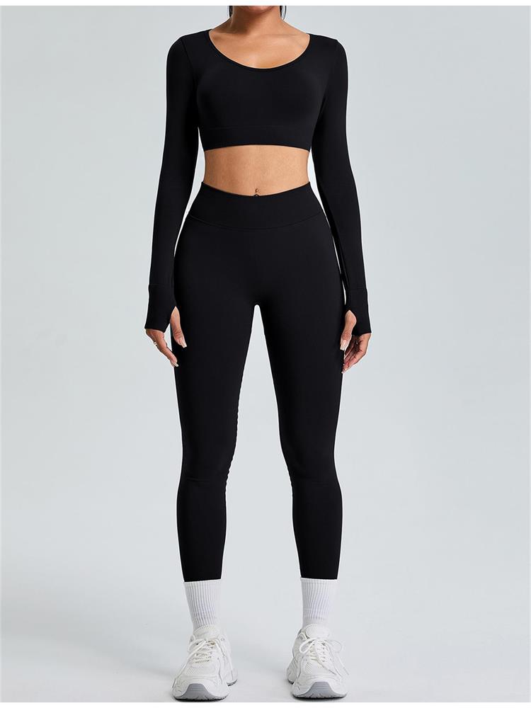 New solid color waist yoga pants, women's leggings Peach seamless tights, lift hip slim fitness ankle-length pants