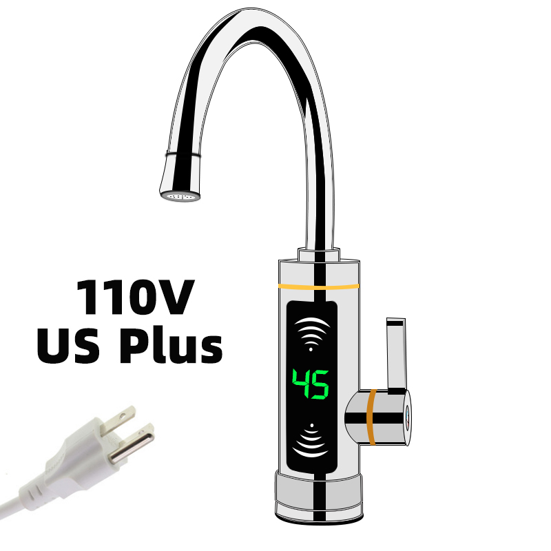 電気温水器の浴室キッチン水タップ蛇口タンクレスインスタント温水蛇口3000ワット高速熱110 110v米国のプラグイン