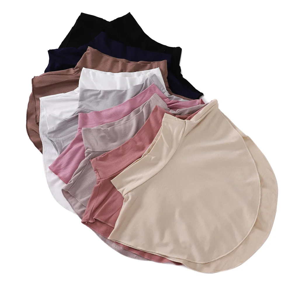 Cubierta de cuello para mujer musulmana, jersey modal, cubierta completa de cuello alto, cubierta de cuello de tortuga, ropa islámica, accesorio de ropa para mujer