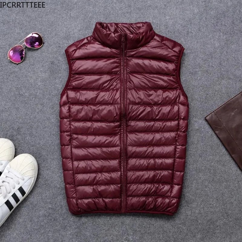 Autumn Winter Men Duck Down Vest 2023 Coat Ultralight Sleeveless Puffer Vest Jacket Ultra Thin Lightweight Down Jacket Waistcoat