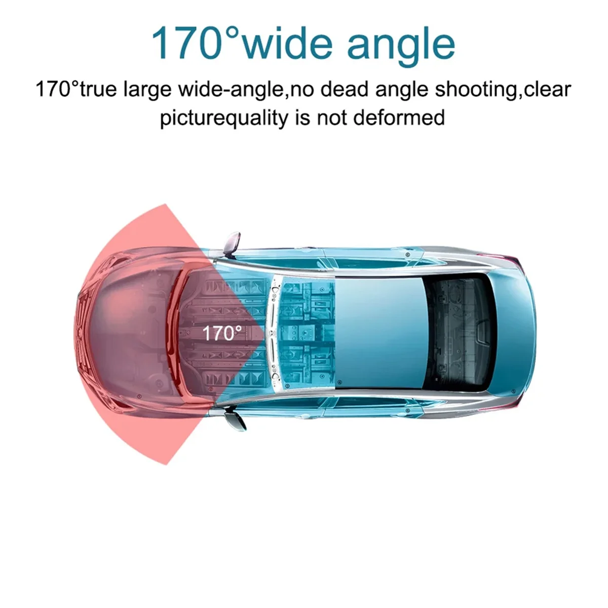 Moniteur de vue arrière pour tableau de bord de voiture, enregistreur vidéo, caméra Prada, grand angle (A), écran 2 pouces, 1080P, neuf