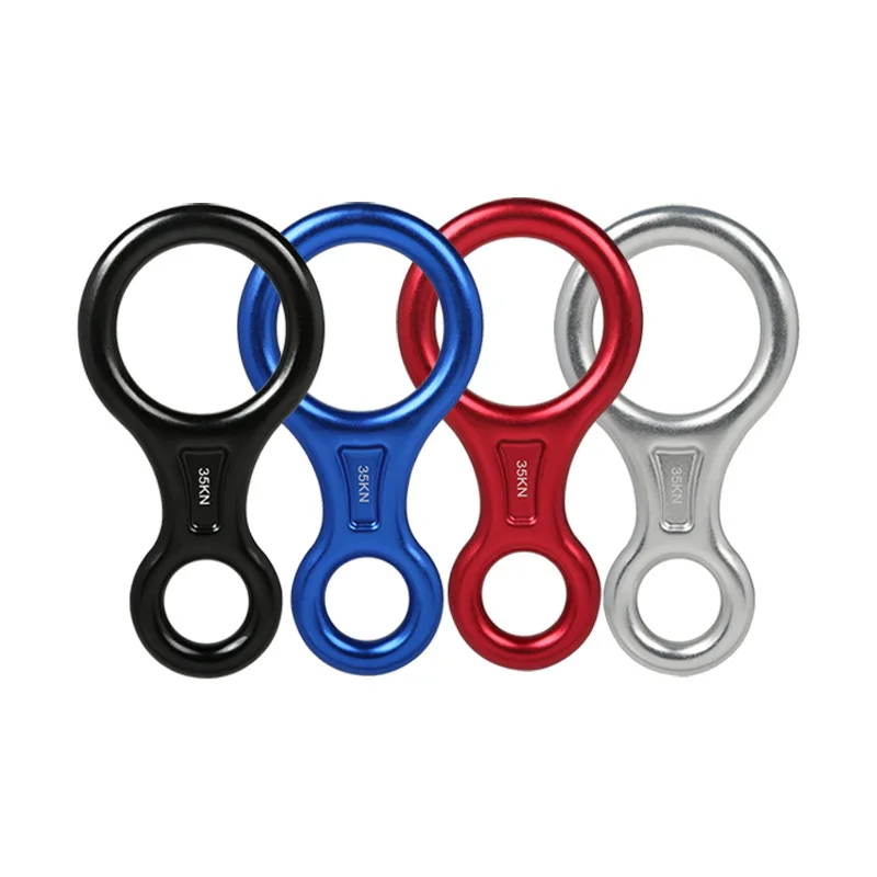 XINDA Đá Carabine 8 Hình Giàn Descender Nhôm Hình Belay Thiết Bị Abseiling 35kN 8 Vòng Xuống Dốc Thiết Bị