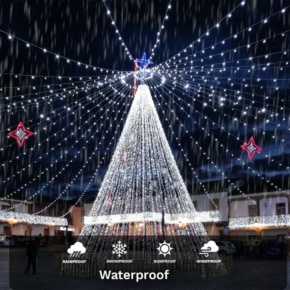39フィート LED ソーラーライト 100 ライト 屋外防水 フェアリーガーランドライト クリスマスパーティー ハロウィンデコレーション ソーラーライト