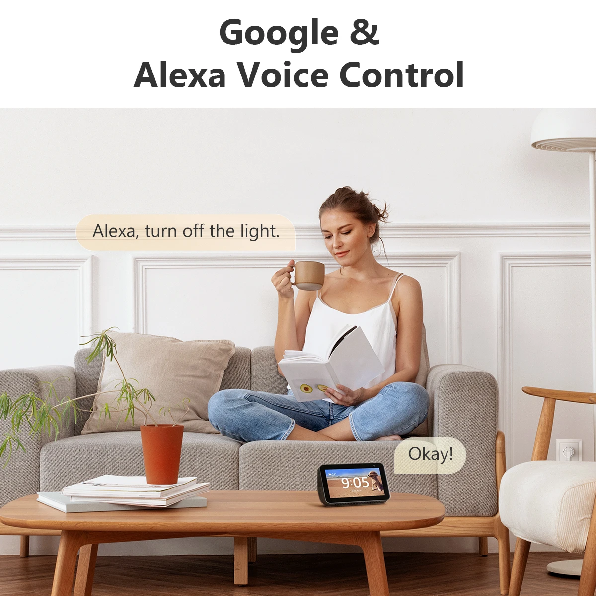 IMOU Matter WiFi enchufe inteligente 16A enchufe de la UE toma de electrodomésticos Mini adaptador de enchufe inteligente Control de aplicación funciona con Alexa Google Home