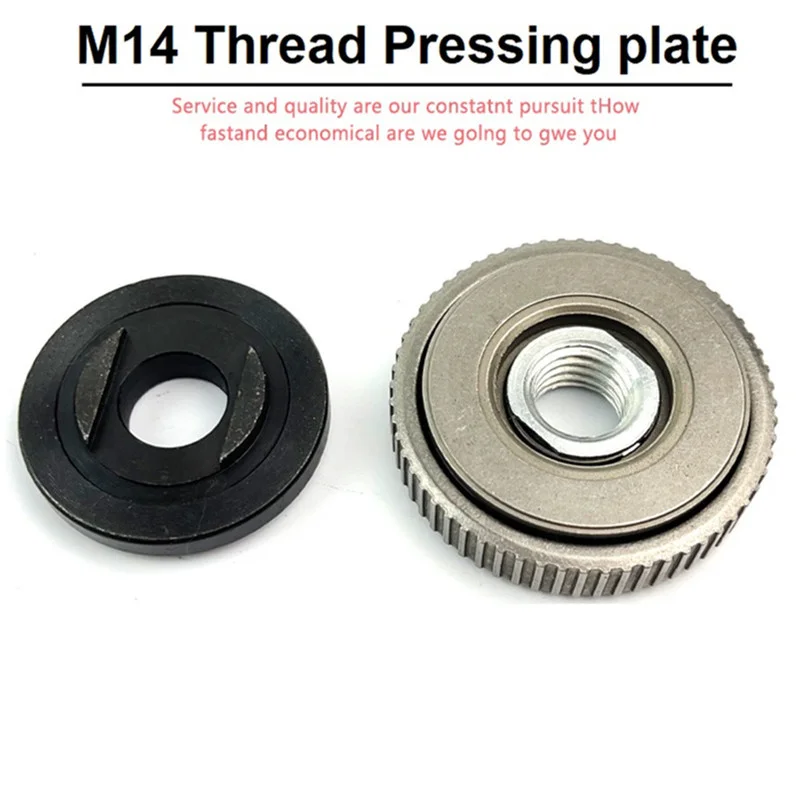 M14 Gewinde Winkelschleifer selbstsichernde Pressplatte Winkelschleifer Schnellspanner Flanschmutter Spann Power Chuck Werkzeuge Teile 1PC