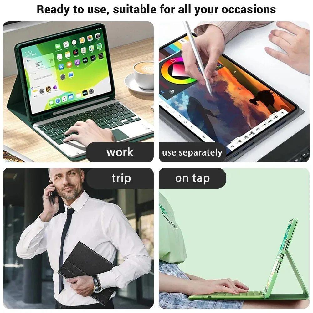 Чехол с клавиатурой для Samsung Galaxy Tab A9 Plus, чехол для планшета Tab S8 S9 Ultra S7 S9 FE + A8 S6 Lite A7 Lite Magic Keyboard Case