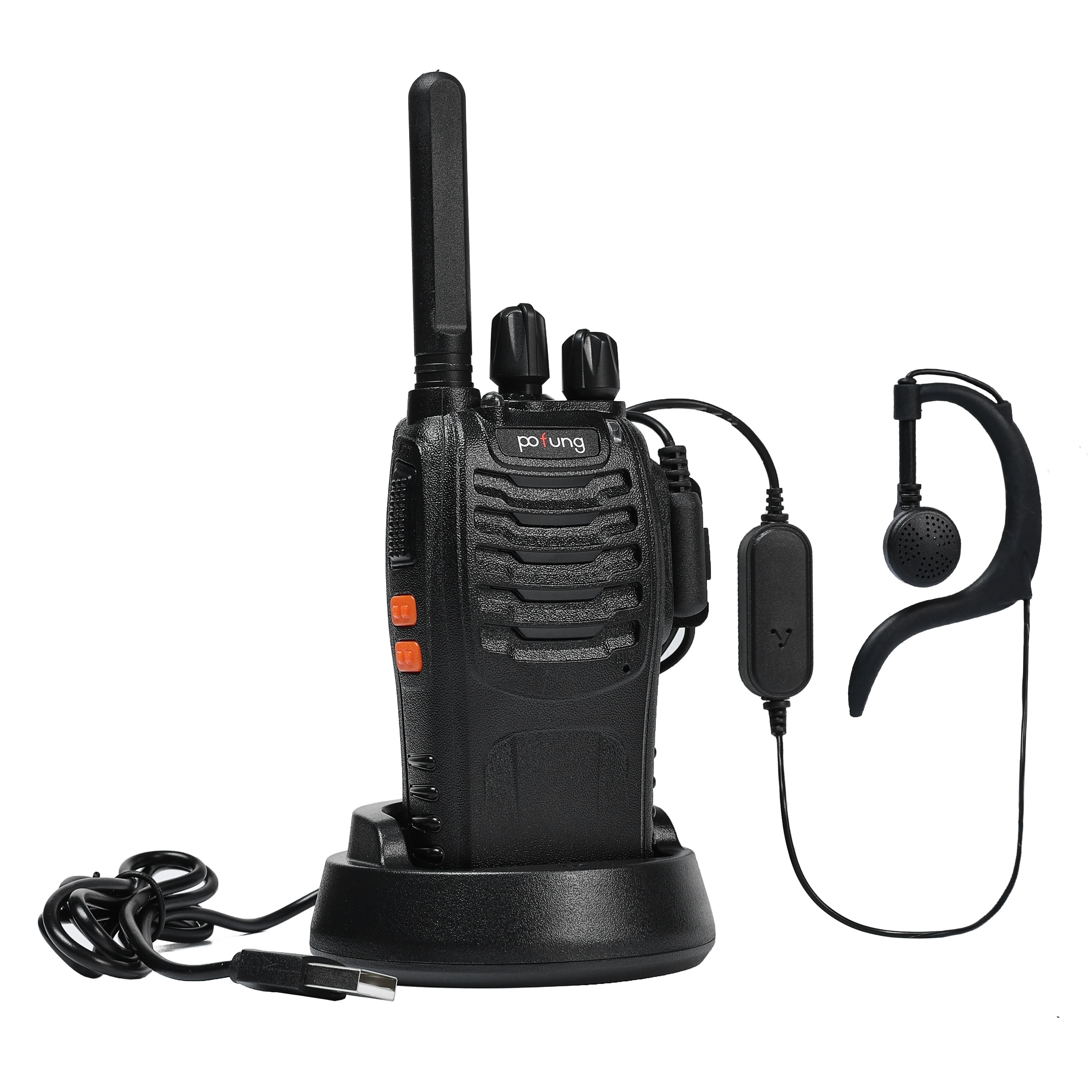 2PCS Pofung PT88E PMR446 Handheld Radio 446.00625-446.19375MHz 1500mAh 16CH VOX Scanner USB lader baofeng walkie talkie