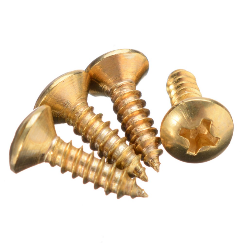 50 pièces/ensemble or noir argent guitare électrique basse Pickguard plaque de couverture vis pour guitare basse métal vis fixe en gros