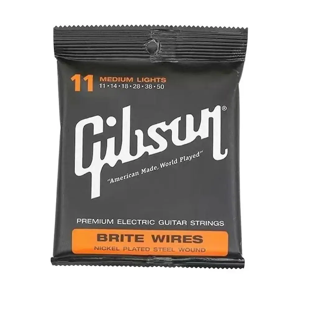 1 Set 6 Strings Gibson Guitar Strings Good Sound SAg Series Folk Guitar Strings Bronze Long Life Electric Guitar Strings