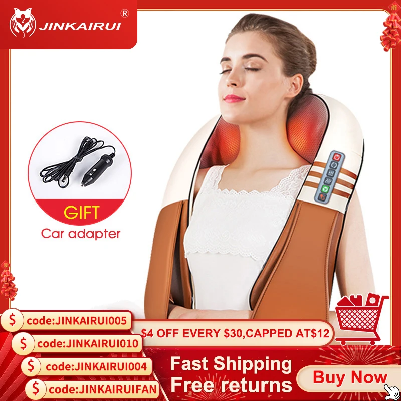 4VERANOALI de cuello y cervicales masajeador de espalda masajeador cervical eléctrico massageador masajeador cuello neck massager Home maseajeador de cervicales almohada masajeadora almohada de masaje almohada Cojin