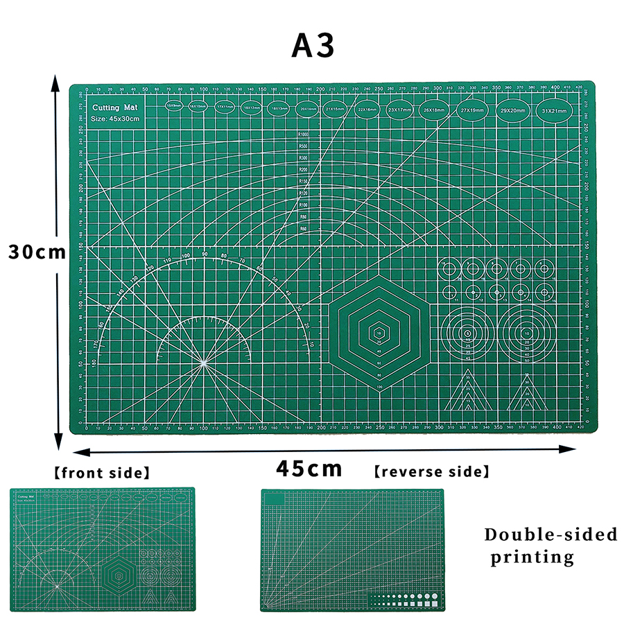A3 PVC Cutting Mat double Side Cut Pad for crafts cutting table Card cutter DIY Knife Engraving Leather Cutting Board 123