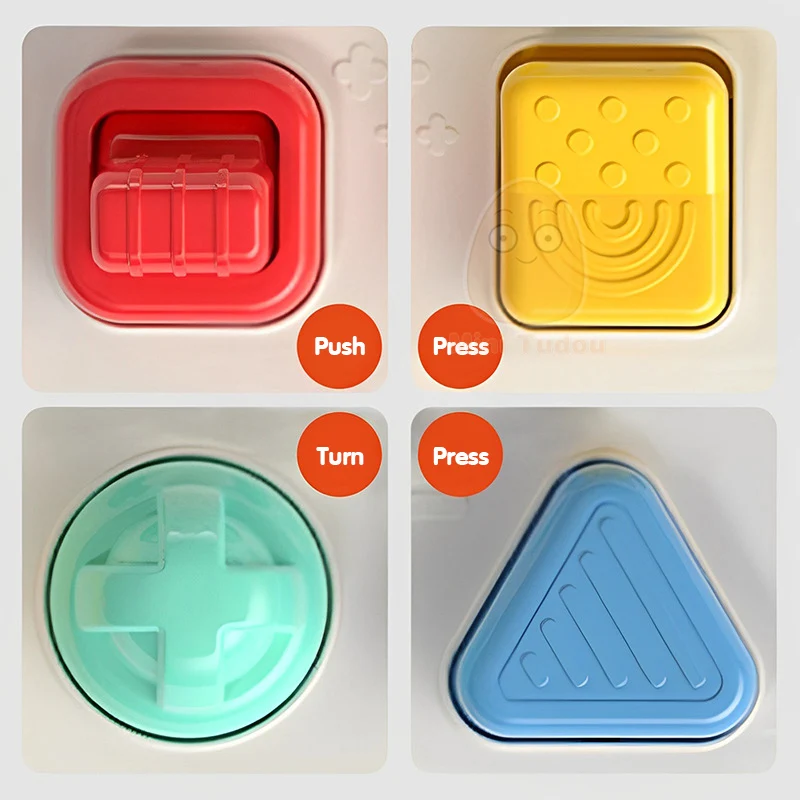 เด็ก Pop Up ของเล่น Montessori Fine Motor Skill การฝึกอบรมกดดึงคลิกสัตว์รถปุ่มของเล่นเพื่อการศึกษาสําหรับ 13 24 เดือนทารก