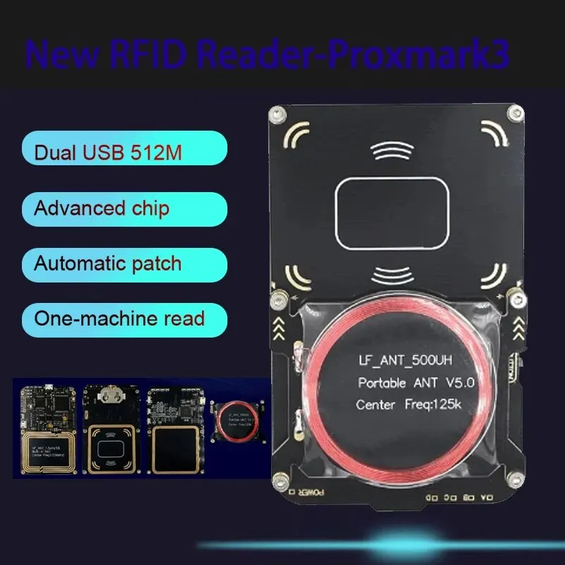 Nuevo lector de tarjetas RFID Proxmark3 de 512M, escritor de llaves IC/ID NFC 5,0, Kit programador de fotocopiadora de Chip inteligente, duplicador de decodificación UID S50