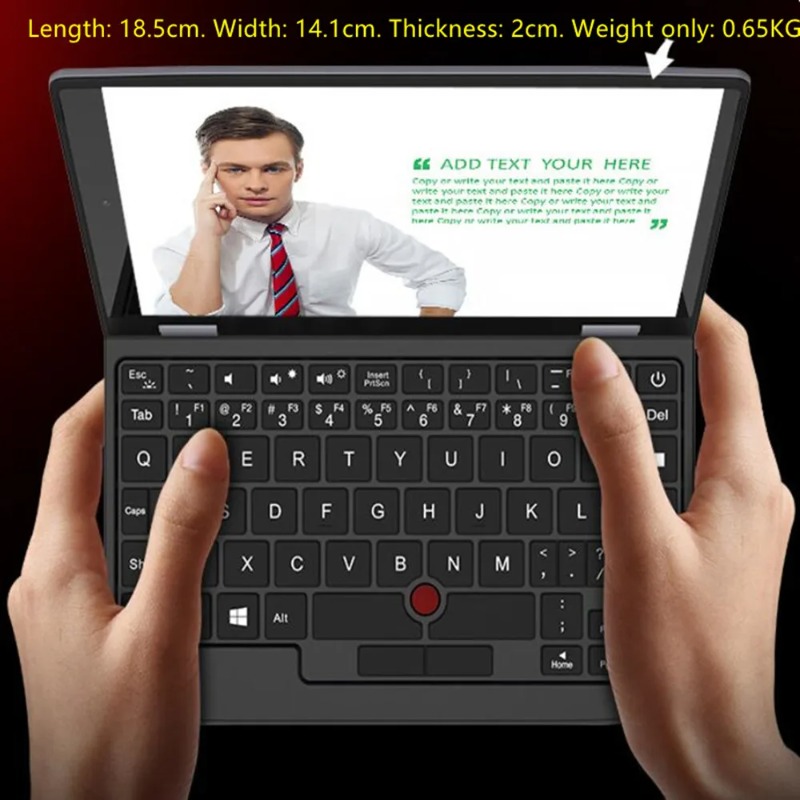 2025 7 Inch Mini Laptop N95 Notebook IPS Touch Screen Portable Netbook Win 11 Pro Mini PC Micro Computer Bluetooth 4.2 16G 1TB