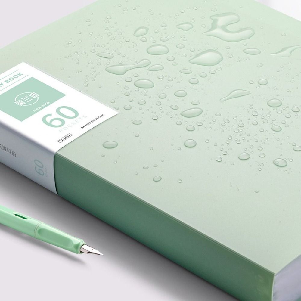 A4 File Folder Display Book 30/40/60 Sheets Transparent Insert Paper Document Organizer Bag Office School Supplies Stationery