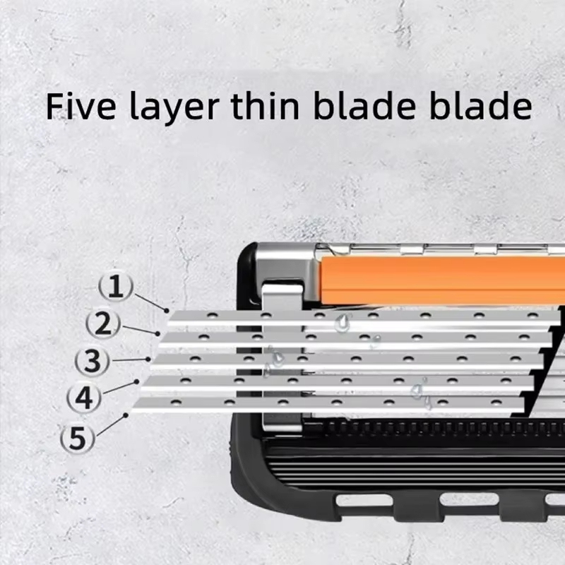 XIAOMI Shaving Razor Shaver Five Layer Blade Manual Razor Blade Men's Face Razor Vintage Beard Blade 8 Blade Razor Holder Sets