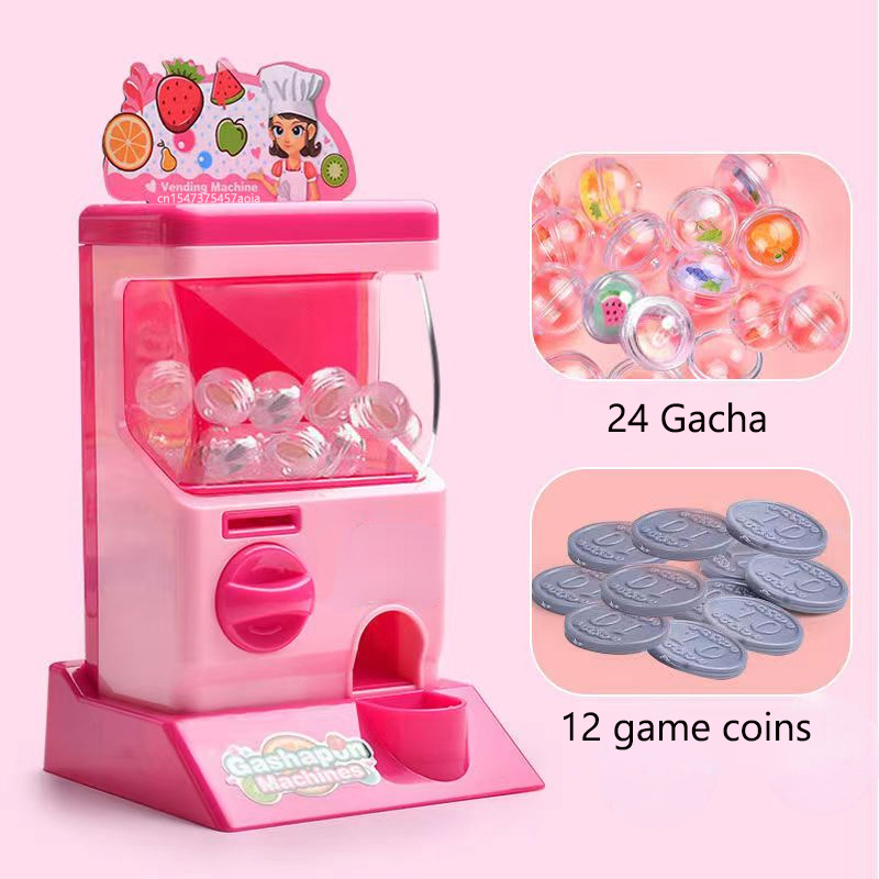 Girl's Gashapon Machine Play House, Candy Game Machine, Learning Machine, Presente Educação
