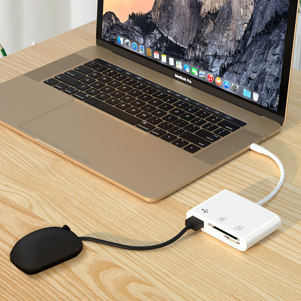 Leitor de cartão tipo C Leitor de cartão de memória SD TF Adaptador USB C OTG Transmissor de dados de alta velocidade para Macbook Huawei Samsung Xiaomi