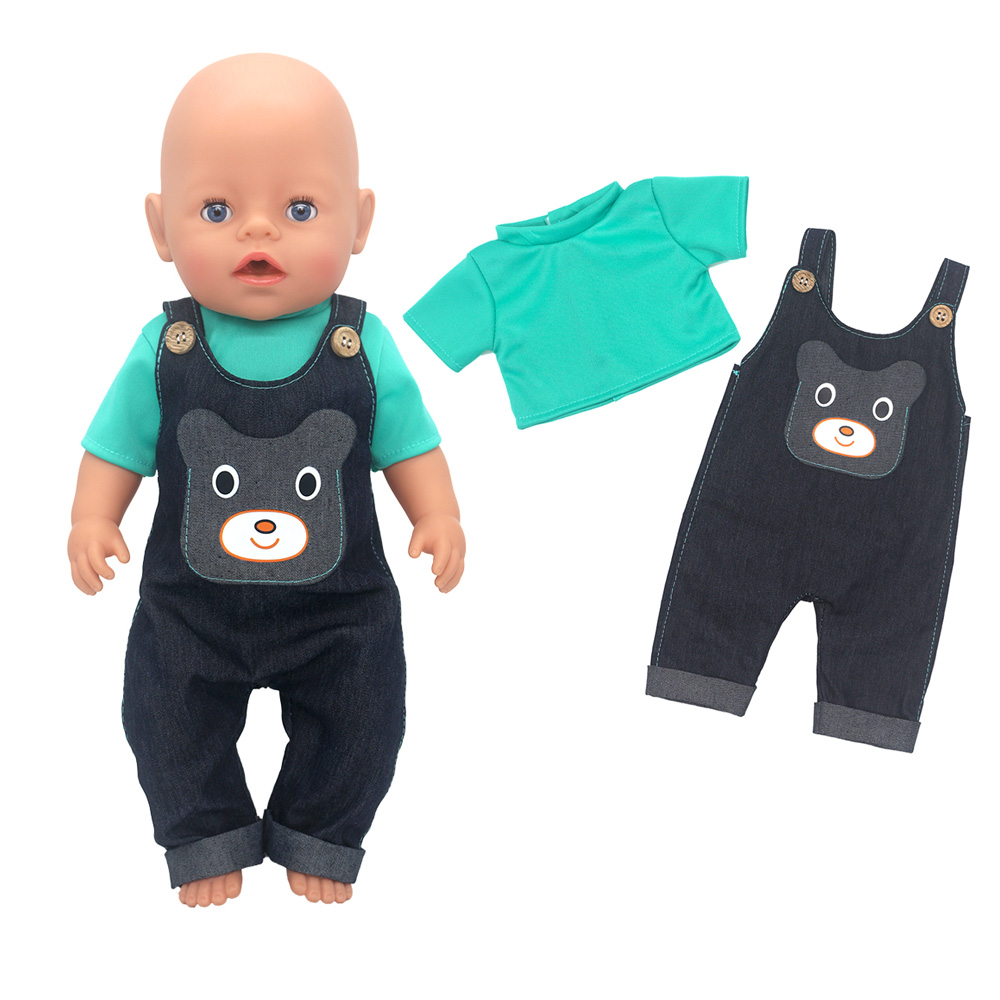 2023 novas bonecas roupa ternos para 17 polegada 43cm bebê reborn boneca bonito jumpers macacão roupas de boneca recém-nascido