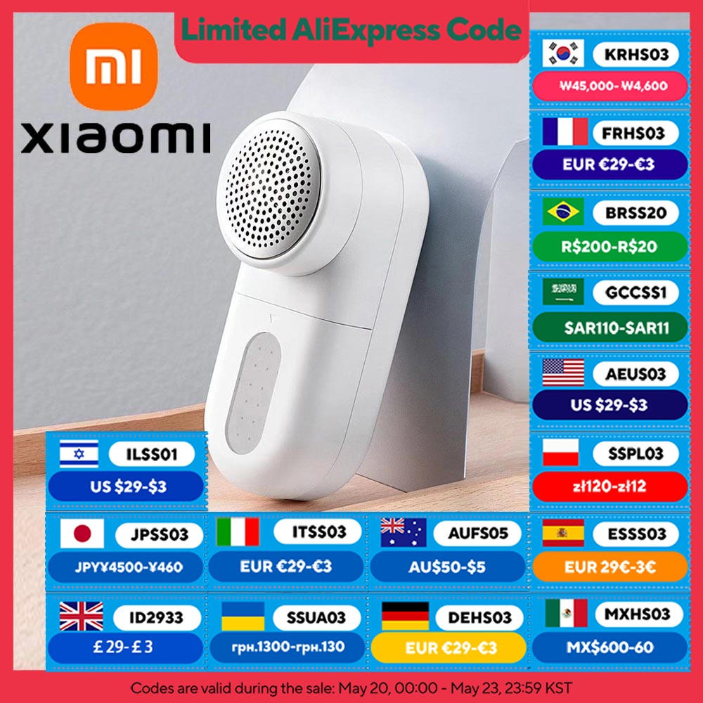 XIAOMI MIJIA Fusselentferner, 5-Blatt-Klinge, 180 Minuten Akkulaufzeit, wiederaufladbares USB-Pellet, entfernt Fussel von Kleidung, Fluff Pellet Remover