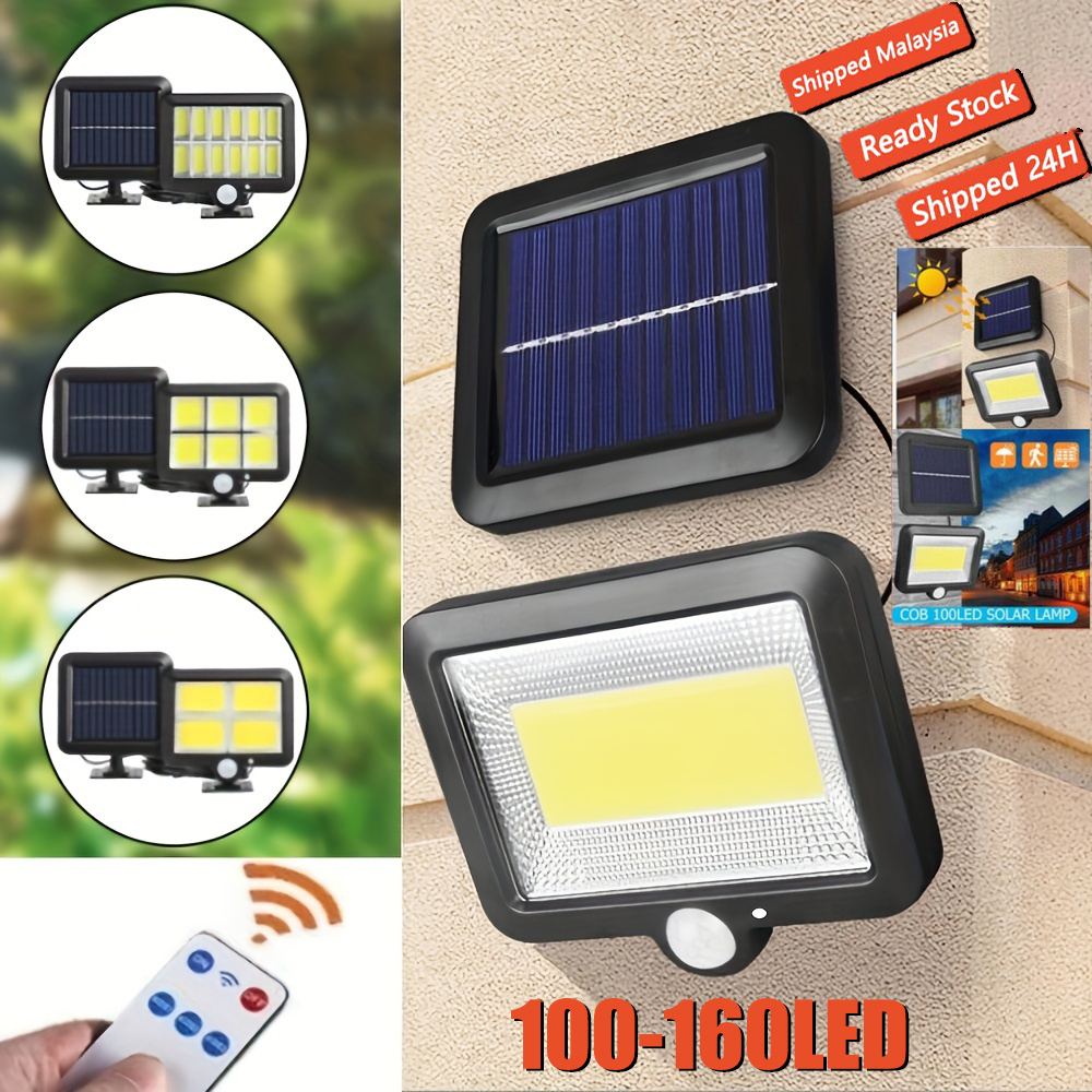1 unidad 100-160 luces LED solares lámpara de pared dividida impermeable pared exterior emergencia calle seguridad lámpara Solar para decoración de jardín