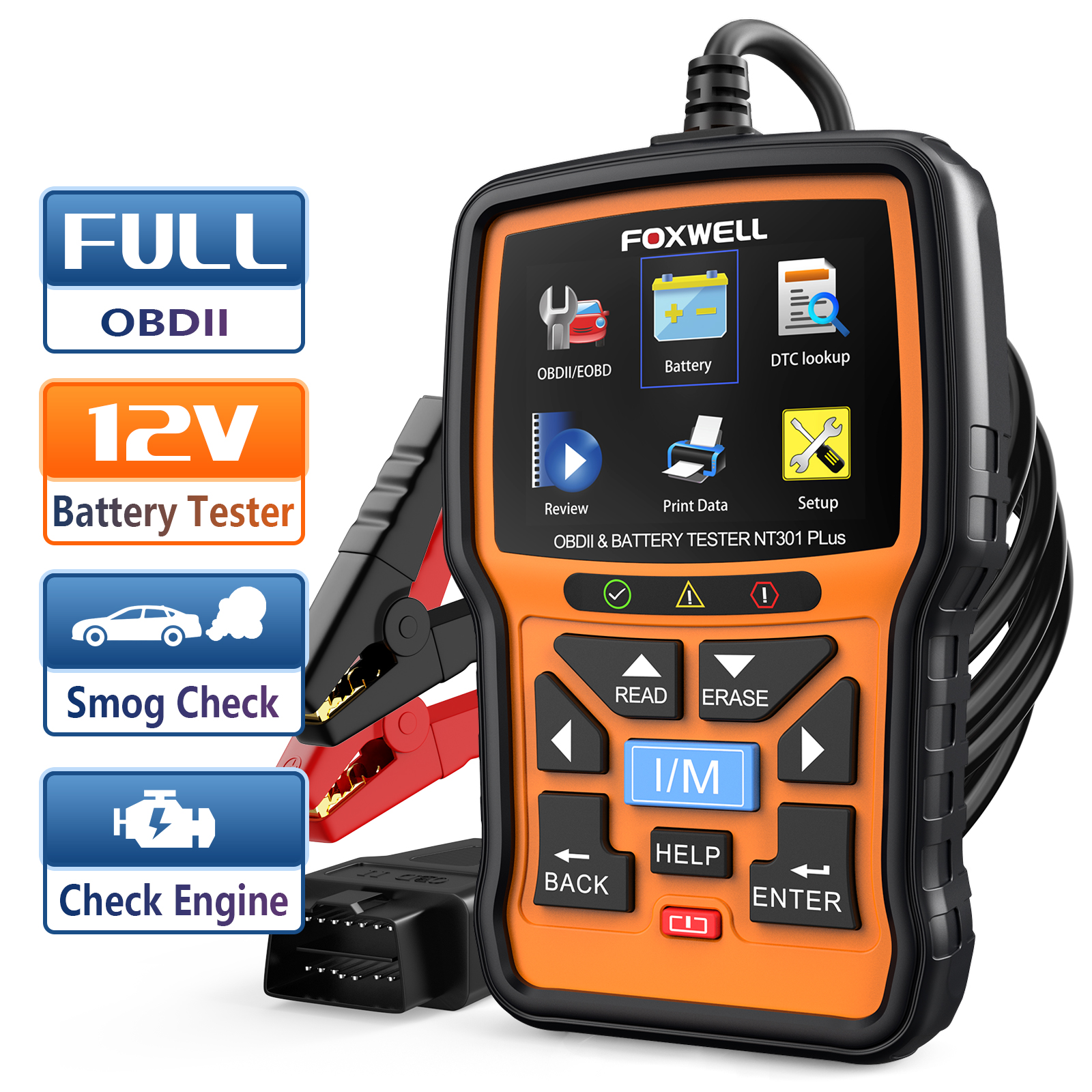 FOXWELL NT301 OBD2 Scanner Code Reader OBD II Check Engine Auto Diagnostic Tool Fout Monteur Diagnose Scan Tool Gratis Update