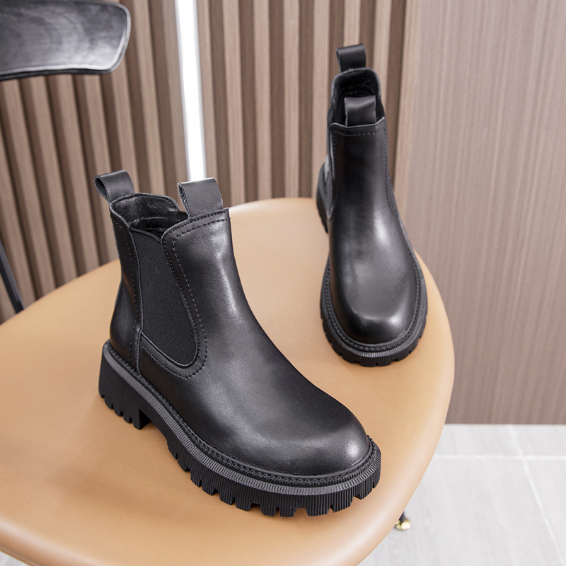 Aiyuqi botas femininas chelsea de couro genuíno nova moda outono inverno botas de tornozelo retro marton senhoras whsle mto