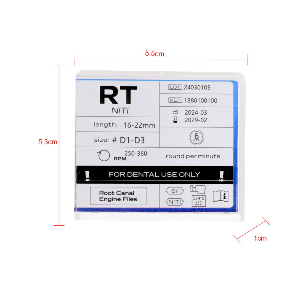 6 unids/caja motor de retratamiento Dental Canal radicular NiTi archivo Denspay D1-D3 NiTi Super D limas rotativas para herramientas de limpieza de conducto radicular