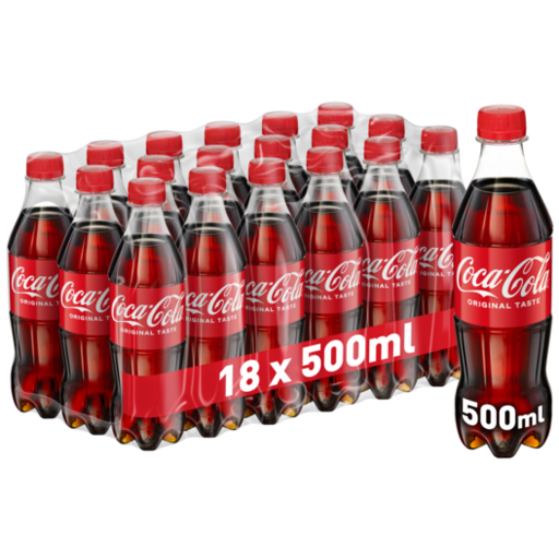Coca Cola kohlensäure haltiges Getränk in einer Flasche 18x500ml-Coca-Cola