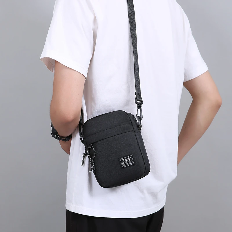 Torba na ramię Męska torba typu satchel z tkaniny Oxford, mała kwadratowa torba, modna torba na ramię, damska torebka do ręki, bagaż
